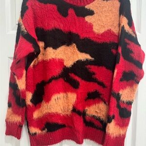 Stylish Red and Black Women's Sweater